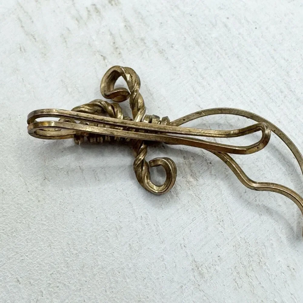 Vintage Wire Scimitar Sword Tie Clip